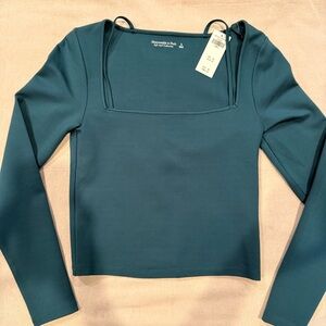 Abercrombie & Fitch Deep Teal Long Sleeve Top